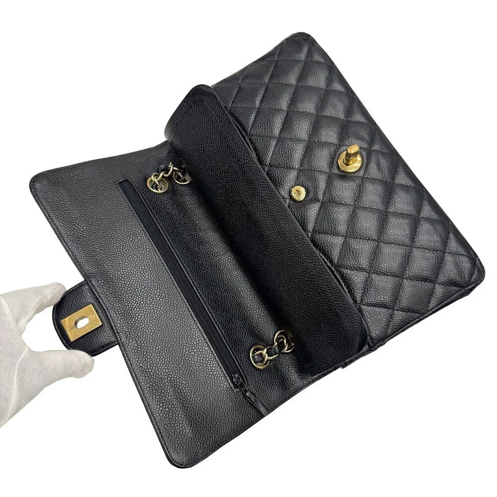 CHANEL Authentic Black Caviar Leather Wallet - Picture 11 of 13